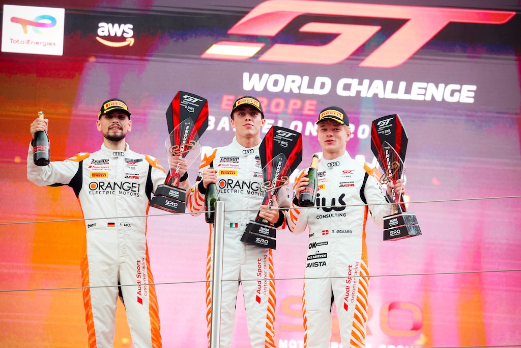 Sejr i Barcelona: Sebastian Øgaard sluttede GT World Challenge på toppen.
(Foto: SRO Motorsports Group)